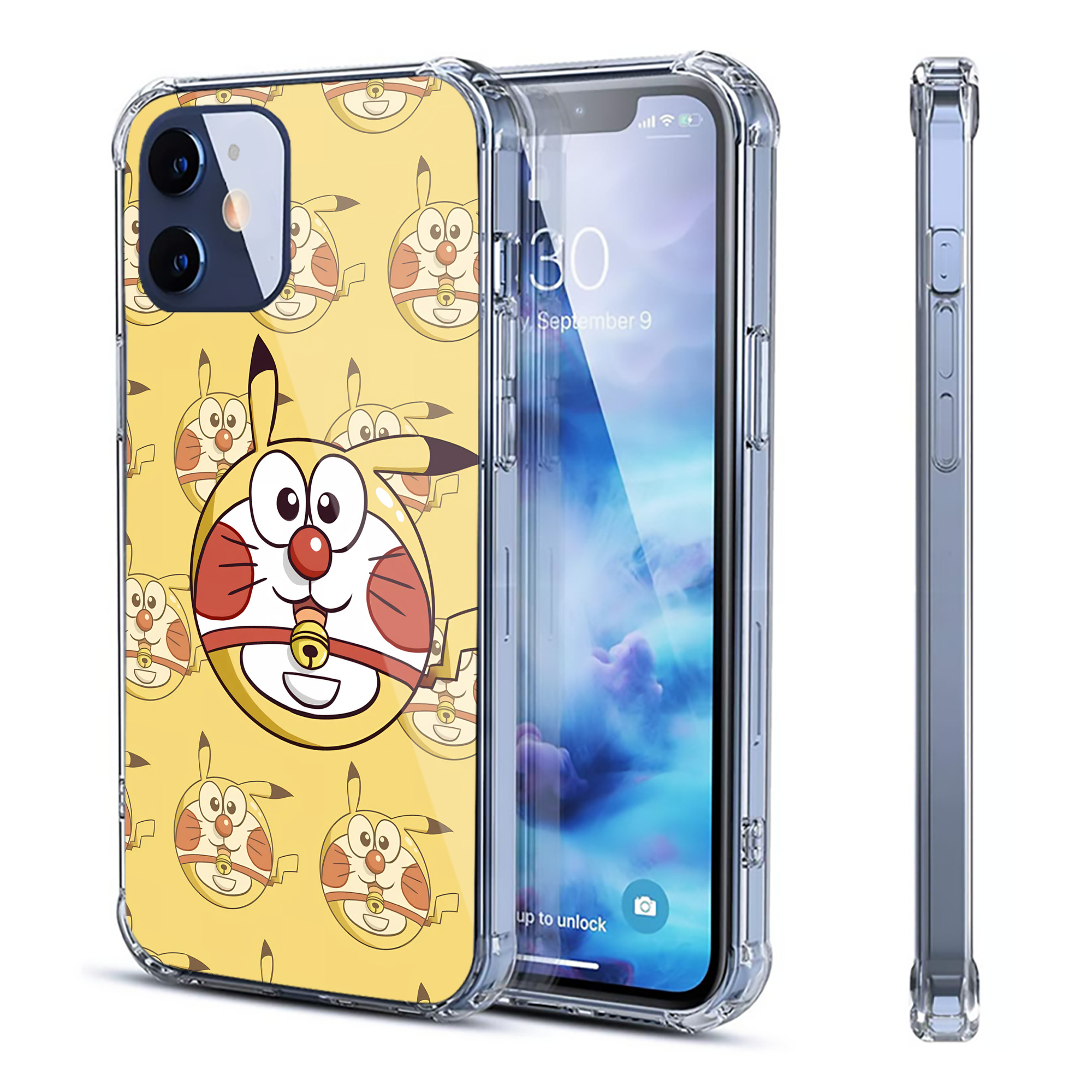（画像用） ドラえもん Doraemon 【iPhone 12シリーズ対応】透明スマホケース（クリアソフトケース）
